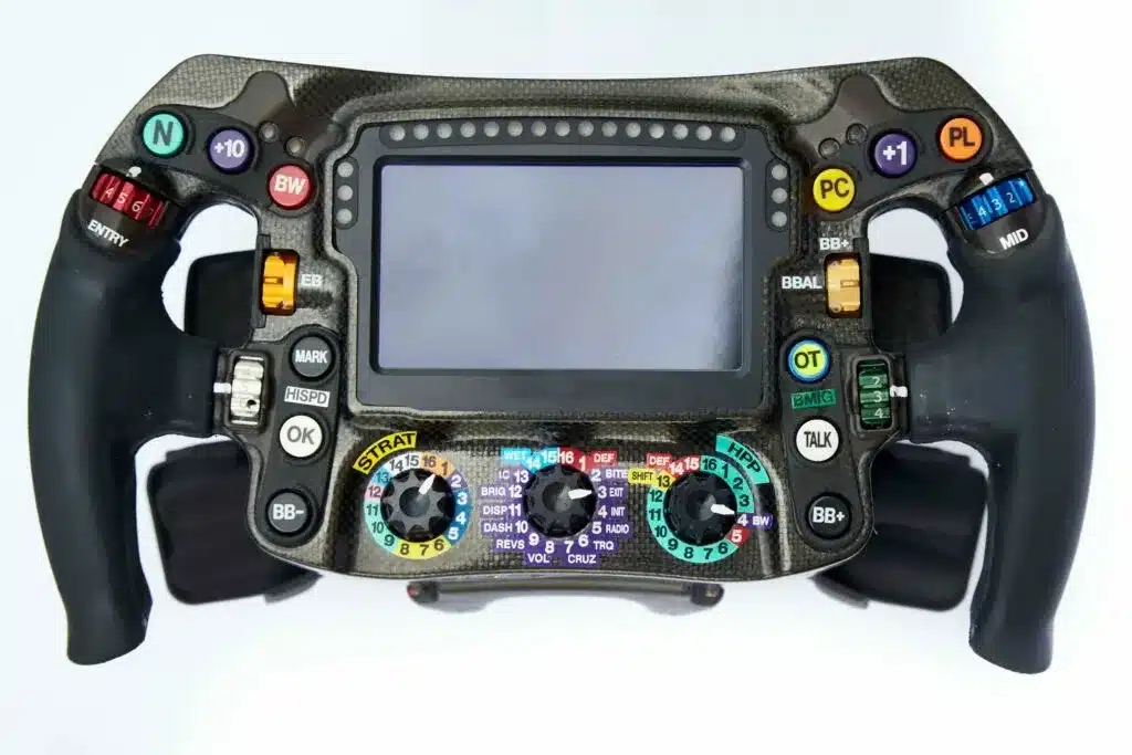 Switches In F1 Race Car Steering Wheel
