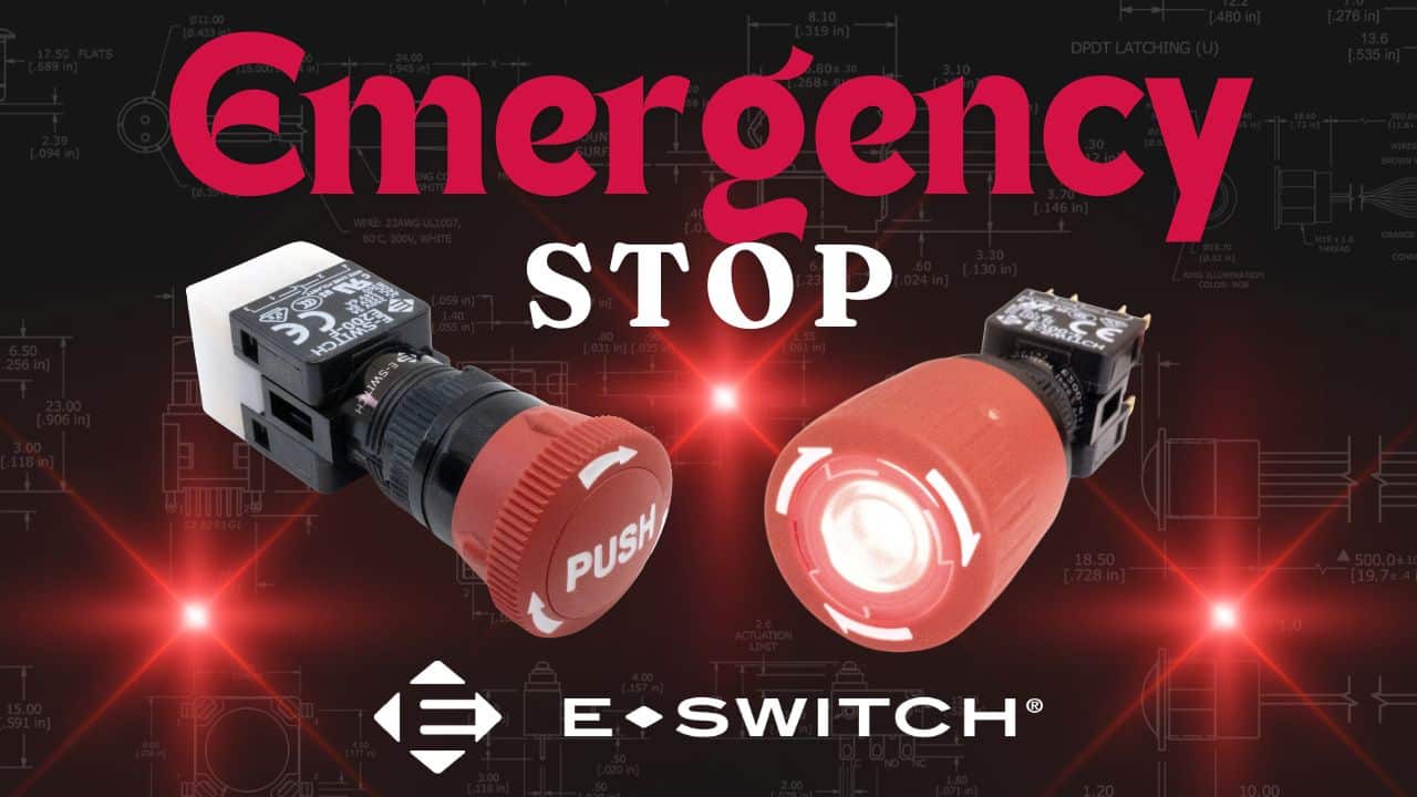What is an emergency stop switch and how does an e-stop button work?