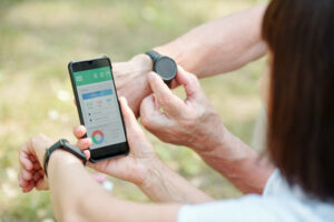 Checking fitness progress on app