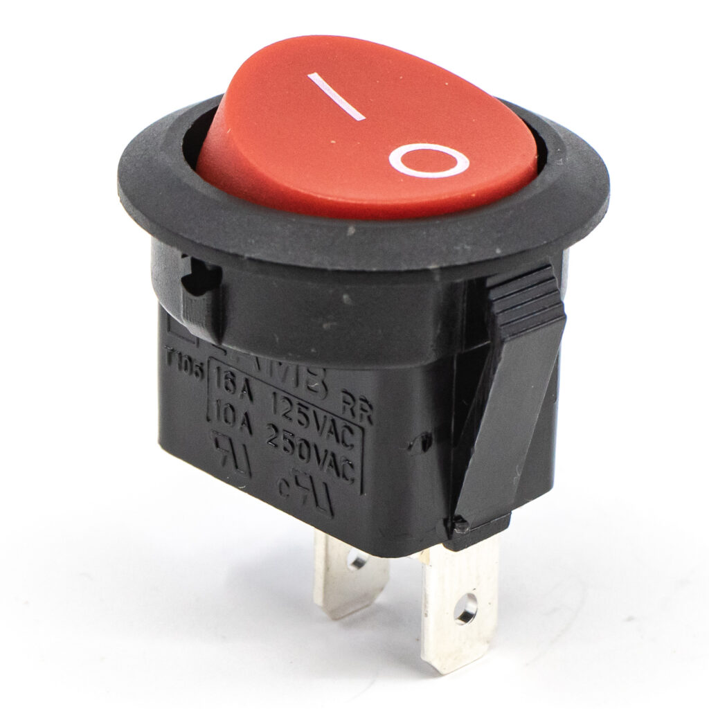 RR1 Series Round, Illuminated, Power Rocker Switch with PVC Cap