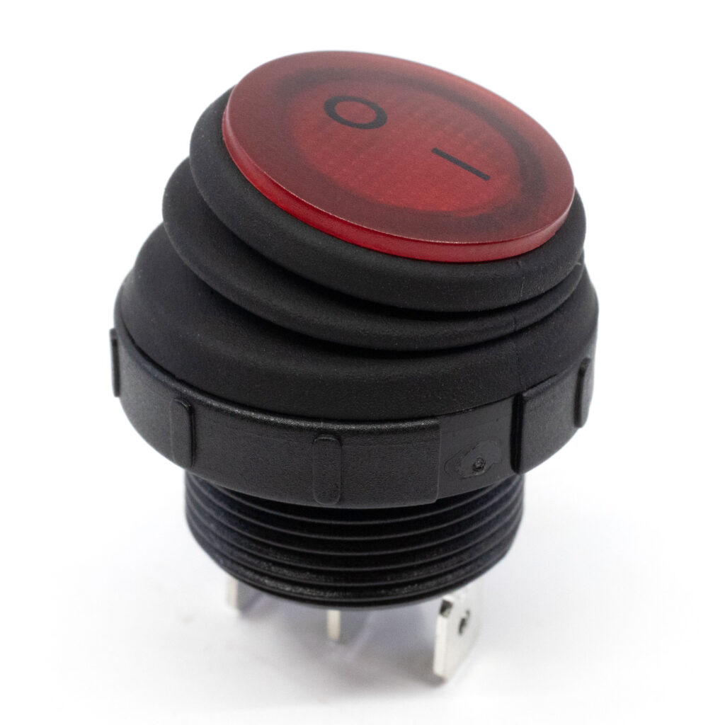 RRS20 Series Round, Sealed, Illuminated, Power Rocker Switch